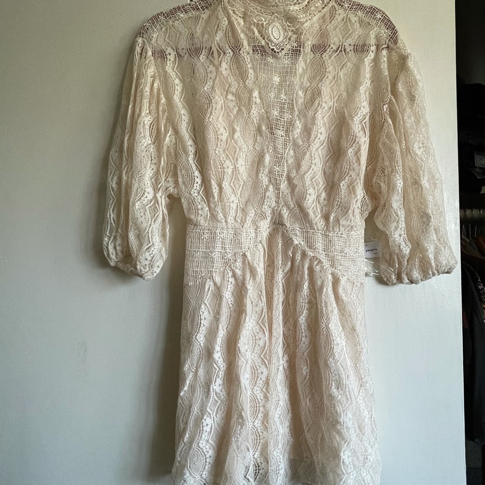 FREE PEOPLE BOHO SUMMER LACE DRESS